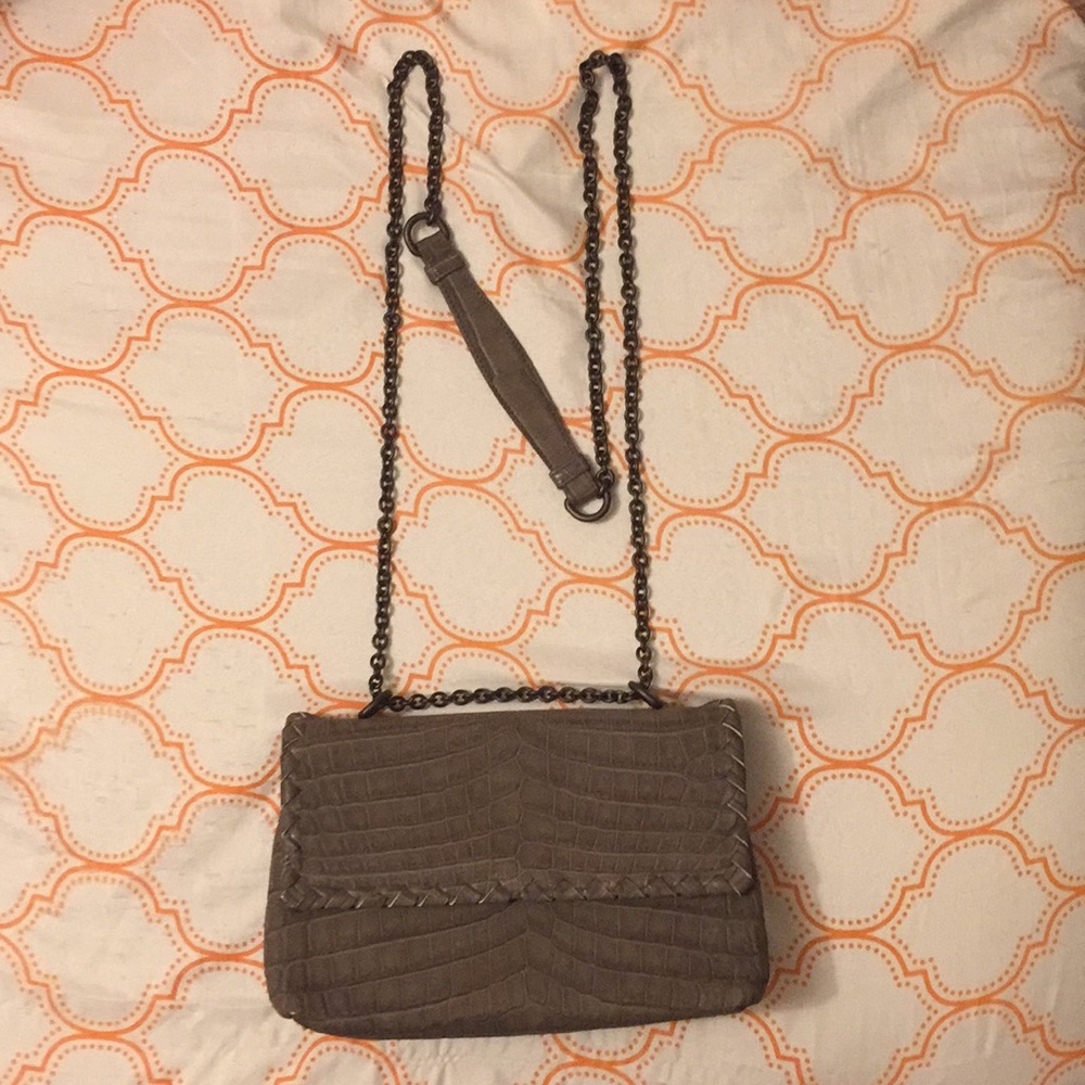 Bottega Veneta Crocodile baby Olimpia Bag